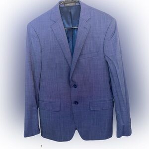 Like New Clavin Klein Wool Blue Slim Fit Blazer